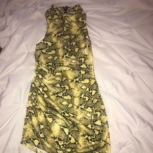 Bodycon snake print dress